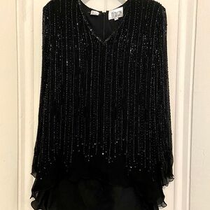 Stunning silk chiffon beaded top for any occasion Large